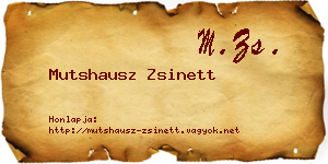 Mutshausz Zsinett névjegykártya
